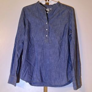 Lands’ End Canvas Women’s Denim Long Sleeve Button, Size S, Excellent Condition!